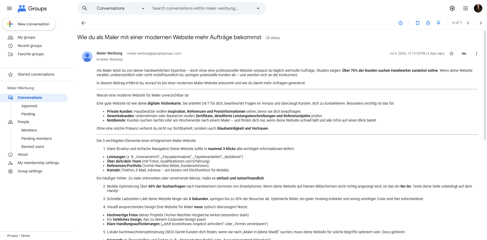 Professionelle Websites für Malerbetriebe – mehr Sichtbarkeit, mehr Kunden